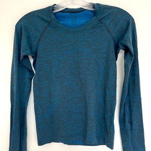 Lululemon Blue Running & Training Long-sleeve Shirt